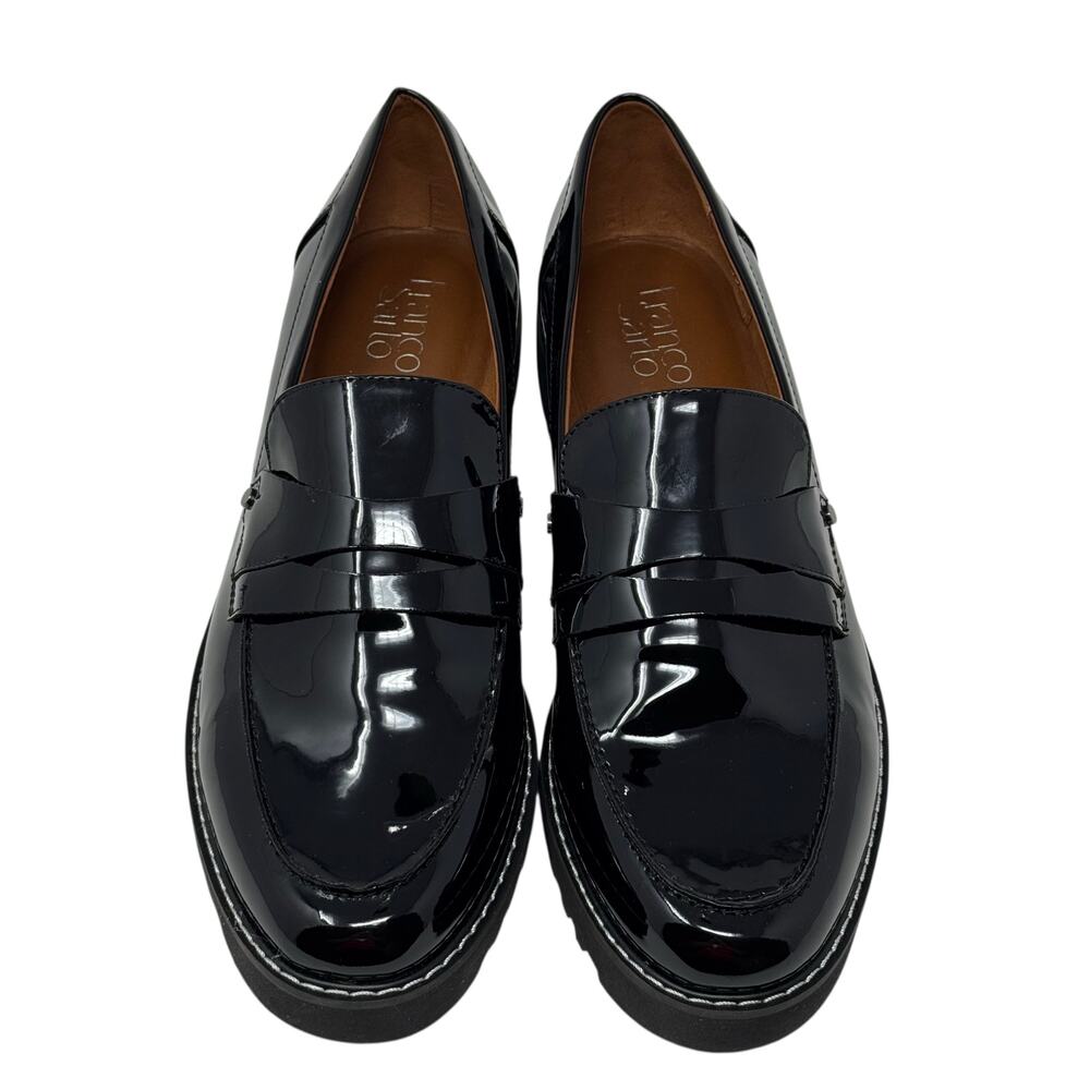 Franco Sarto Women's Cassandra Black Platform Penny Loafers Size 10 - Picture 3 of 10